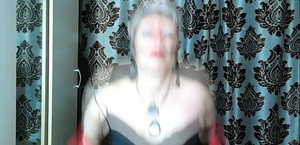  Lustful Mature Russian Super-bitch AimeeParadise furiously Fucks herself in a private show and literally turns her wet pussy inside out .!.